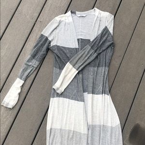 Long button down sweater